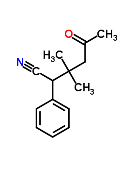 3,3-二甲基-5-氧代-2-苯基-己腈结构式_62071-29-8结构式