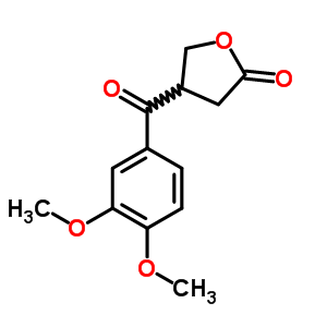 4-(3,4-二甲氧基苯甲酰基)四氢呋喃-2-酮结构式_62096-81-5结构式