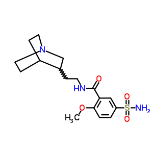 2-甲氧基-N-[2-(3-奎宁环基)乙基]-5-氨基磺酰基苯甲酰胺结构式_62190-14-1结构式