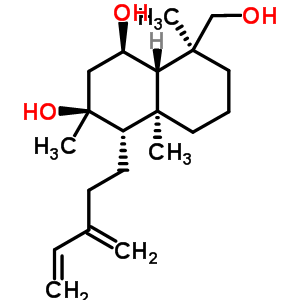 (1R,8aα)-十氢-8α-羟基甲基-3,4aβ,8-三甲基-4β-(3-亚甲基-4-戊烯基)-1α,3α-萘二醇结构式_62279-93-0结构式