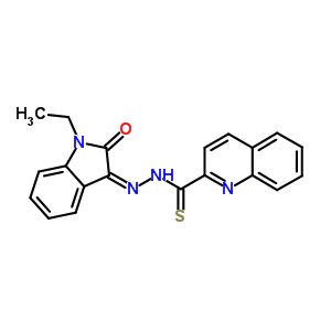 N-[(1-乙基-2-氧代-吲哚-3-基)氨基]喹啉-2-硫代甲酰胺结构式_62295-13-0结构式