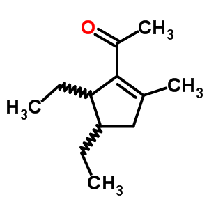 1-(4,5-二乙基-2-甲基-1-环戊烯-1-基)乙酮结构式_62338-24-3结构式