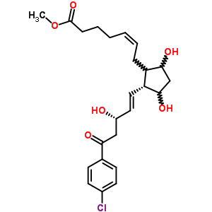 (Z)-7-[(1R)-2beta-[(E,S)-5-(4-氯苯基)-3-羟基-5-氧代-1-戊烯基]-3alpha,5alpha-二羟基环戊烷-1alpha-基]-5-庚烯酸甲酯结构式_62429-46-3结构式