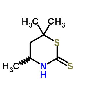 四氢-4,6,6-三甲基-2H-1,3-噻嗪-2-硫酮结构式_6268-74-2结构式 四氢-4,6,6-三甲基-2H-1,3-噻嗪-2-硫酮结构式_6268-74-2结构式
