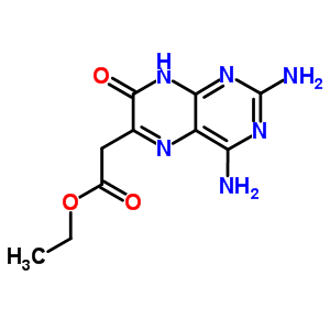 2,4-二氨基-7-羟基-6-蝶啶乙酸乙酯结构式_6272-88-4结构式