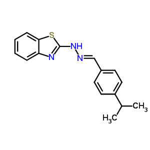 N-[(4-丙烷-2-基苯基)亚甲基氨基]苯并噻唑-2-胺结构式_6277-24-3结构式