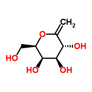 (6R)-2,6-脱水-1-脱氧-6-(羟基甲基)-L-阿拉伯糖-己-1-烯糖结构式_62771-96-4结构式