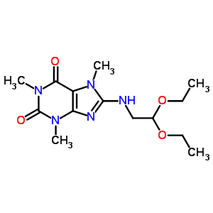 8-(2,2-二乙氧基乙基氨基)-1,3,7-三甲基-嘌呤-2,6-二酮结构式_6278-78-0结构式