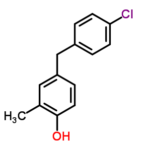 4-(4-氯苄基)-2-甲基苯酚结构式_6279-21-6结构式
