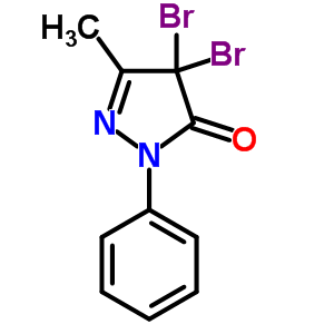 4,4-二溴-5-甲基-2-苯基-吡唑-3-酮结构式_62947-11-9结构式