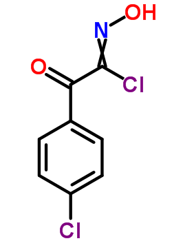 2-(4-氯苯基)-N-羟基-2-氧代-亚氨代乙酰氯结构式_6305-05-1结构式