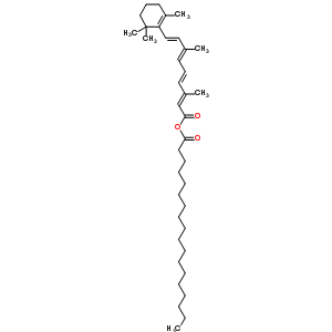 视黄基硬脂酸酯结构式_631-87-8结构式
