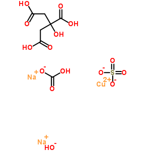 2-羟基-1,2,3-丙烷三羧酸与硫酸铜(1:1)碳酸氢钠和氢氧化钠的混合物结构式_63126-89-6结构式