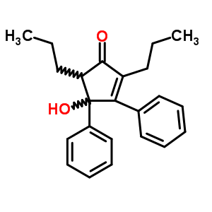 4-羟基-3,4-二苯基-2,5-二丙基-2-环戊烯-1-酮结构式_6322-24-3结构式