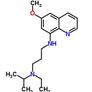 N1-乙基-N3-(6-甲氧基-8-喹啉)-N1-(1-甲基乙基)-1,3-丙二胺盐酸盐结构式_6324-22-7结构式
