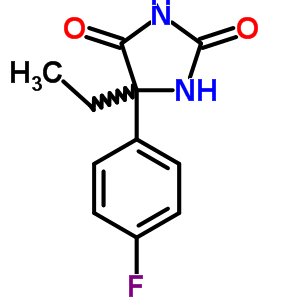 5-乙基-5-(4-氟苯基)咪唑啉-2,4-二酮结构式_6331-66-4结构式