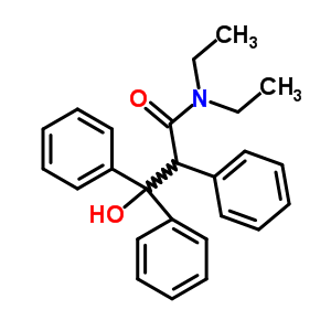 N,N-二乙基-3-羟基-2,3,3-三苯基-丙酰胺结构式_6333-21-7结构式