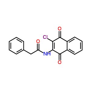 n-(3-氯-1,4-二氢-1,4-二氧代-2-萘)-苯乙酰胺结构式_63351-46-2结构式