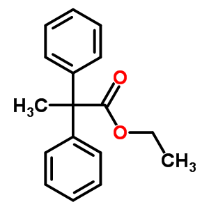 2,2-二苯基丙酸乙酯结构式_6337-61-7结构式
