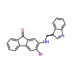 3-溴-2-[(1H-吲哚-3-基亚甲基)氨基]-9H-芴-9-酮结构式_6341-19-1结构式
