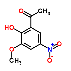 1-(2-羟基-3-甲氧基-5-硝基-苯基)乙酮结构式_6342-65-0结构式