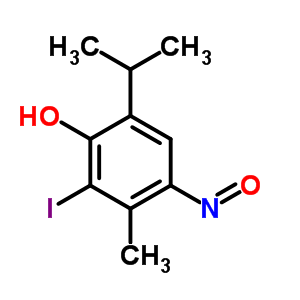 2-碘-3-甲基-4-亚硝基-6-丙烷-2-基-苯酚结构式_6342-74-1结构式