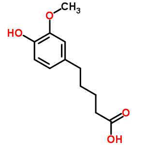 4-羟基-3-甲氧基苯戊酸结构式_6342-85-4结构式