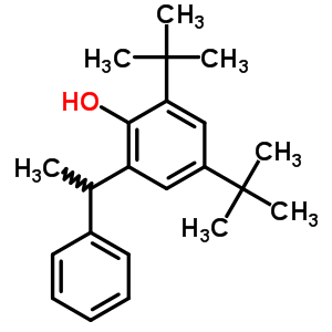 2,4-双(1,1-二甲基乙基)-6-(1-苯基乙基)苯酚结构式_63428-98-8结构式