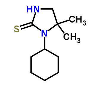 1-环己基-5,5-二甲基-2-咪唑啉硫酮结构式_63547-74-0结构式