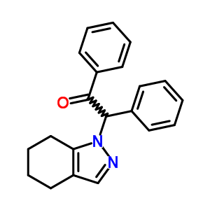 1,2-二苯基-2-(4,5,6,7-四氢吲唑-1-基)乙酮结构式_63570-14-9结构式