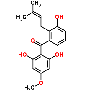 2,3,6-三羟基-4-甲氧基-2-(3-甲基-2-丁烯)苯甲酮结构式_63596-94-1结构式