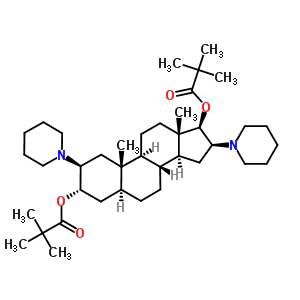 2,16-二哌啶雄甾烷-3,17-二醇二特戊酸酯结构式_63665-41-8结构式