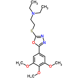 N,N-二乙基-2-[[5-(3,4,5-三甲氧基苯基)-1,3,4-噁二唑-2-基]磺酰基]乙胺结构式_63698-57-7结构式