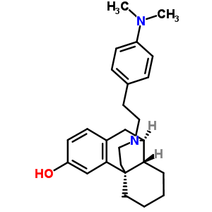 (-)-17-(P-二甲基氨基苯乙基)吗啡烷-3-醇结构式_63732-69-4结构式