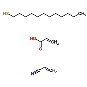 2-丙烯酸与 1-十二烷硫醇和 2-丙烯腈的调聚物结构式_63747-59-1结构式