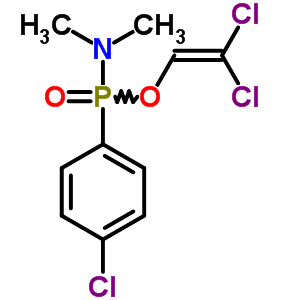 P-(4-氯苯基)-N,N-二甲基磷酸 2,2-二氯乙烯酯结构式_63886-55-5结构式