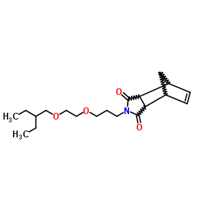 N-[3-[2-(2-乙基丁氧基)乙氧基]丙基]降冰片-5-烯-2,3-二甲酰亚胺结构式_63907-07-3结构式