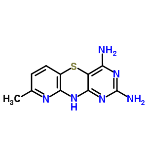 8-甲基-10h-吡啶并[3,2-b]嘧啶并[4,5-e][1,4]噻嗪-2,4-二胺结构式_63931-09-9结构式