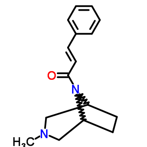 3-甲基-8-(3-苯基丙烯酰)-3,8-二氮杂双环[3.2.1]辛烷结构式_63977-92-4结构式