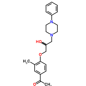 4-[2-羟基-3-(4-苯基哌嗪)丙氧基]-3-甲基苯乙酮结构式_63990-50-1结构式