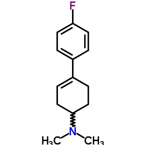 N,N-二甲基-4-(p-氟苯基)-3-环己烯-1-胺结构式_64011-54-7结构式