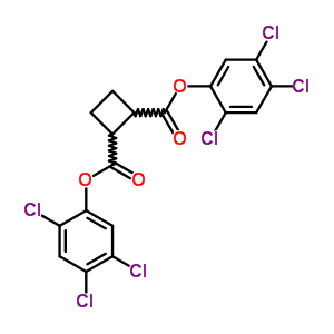 环丁烷-1,2-二羧酸 双(2,4,5-三氯苯基)酯结构式_64011-98-9结构式