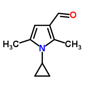 1-环丙基-2,5-二甲基-(9ci)-1H-吡咯-3-羧醛结构式_640264-45-5结构式