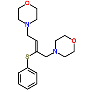 1,4-二吗啉-2-(苯基硫代)-2-丁烯结构式_64037-55-4结构式