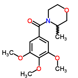3-甲基-4-(3,4,5-三甲氧基苯甲酰基)吗啉结构式_64039-12-9结构式
