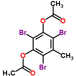 2,4,6-三溴-5-甲基-1,3-苯二醇二乙酸酯结构式_64046-60-2结构式