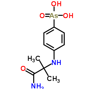 p-[(1-氨基甲酰-1-甲基乙基)氨基]苯基胂酸结构式_64046-98-6结构式