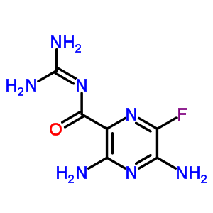 3,5-二氨基-6-氟-2-吡嗪甲酰基胍结构式_64078-02-0结构式