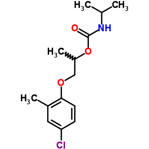 (9CI)-(1-甲基乙基)-氨基甲酸 2-(4-氯-2-甲基苯氧基)-1-甲基乙酯结构式_64120-59-8结构式