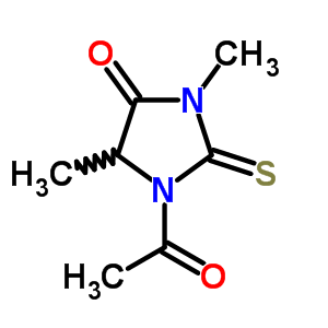 1-乙酰基-3,5-二甲基-2-硫代乙内酰脲结构式_64143-07-3结构式